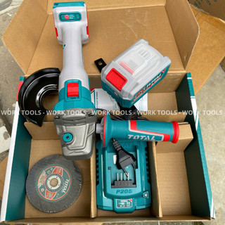 TOTAL Máy mài góc không chổi than cốt 100MM dùng pin 20V 900W - 1200W TAGLI21104 & TAGLI261021 & TAGLI2120232