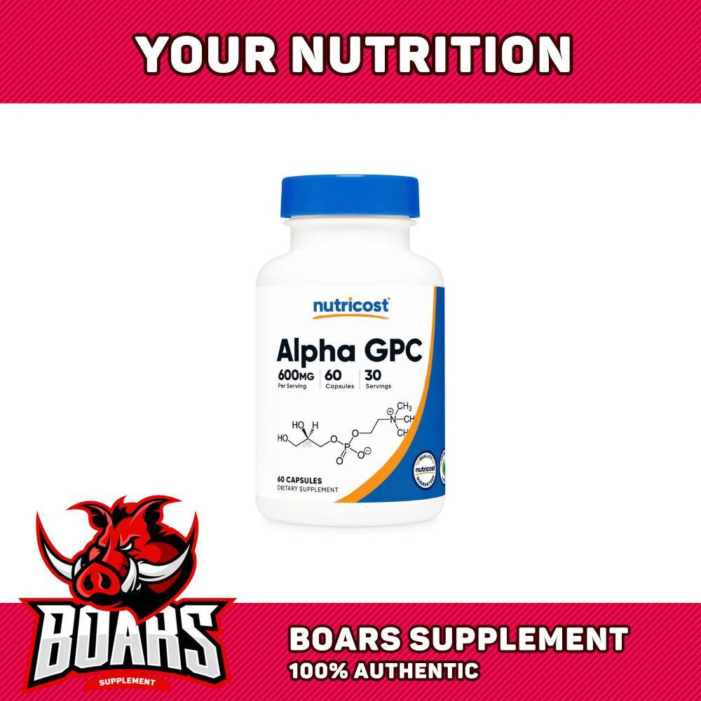 Nutricost Alpha GPC 600mg – Viên Uống Giúp Tăng Cường Hoạt Động Não Bộ