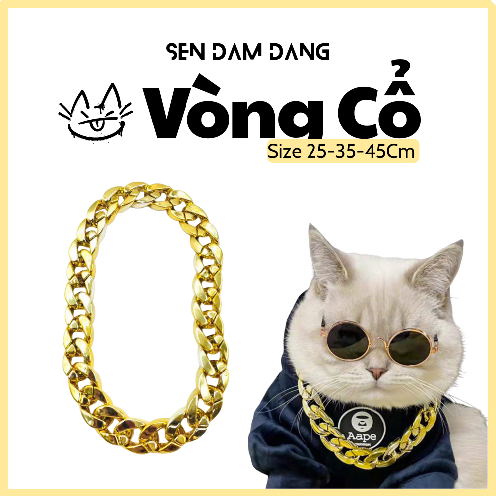 Vòng Cổ Mạ Vàng Bạc Cho Mèo