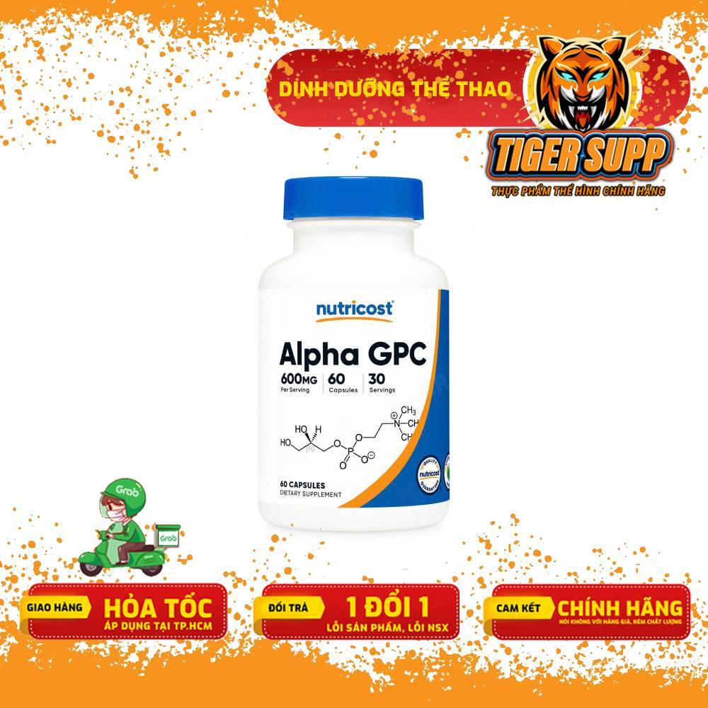 Nutricost Alpha GPC 600mg – Hỗ Trợ Thần Kinh, Tăng Tỉnh Táo Và Tập Trung