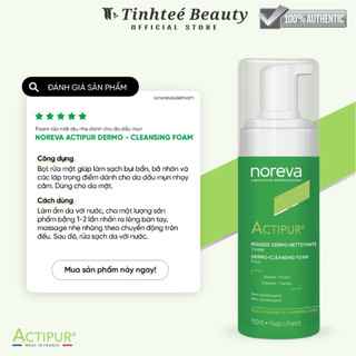 Bọt rửa mặt dành cho da dầu mụn nhạy cảm Noreva Actipur Dermo Cleansing Foam 150ml