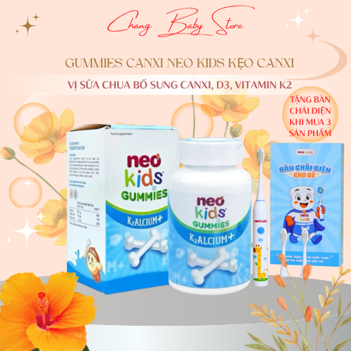 Gummies canxi vị sữa chua NeoKids hộp 60 viên dat mới