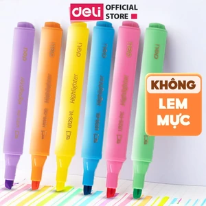 Bút Dạ Quang Deli - Bút Highlight Thân Tam Giác Tươi Sáng Bút Ghi Chú Nhiều Màu Tiện Lợi