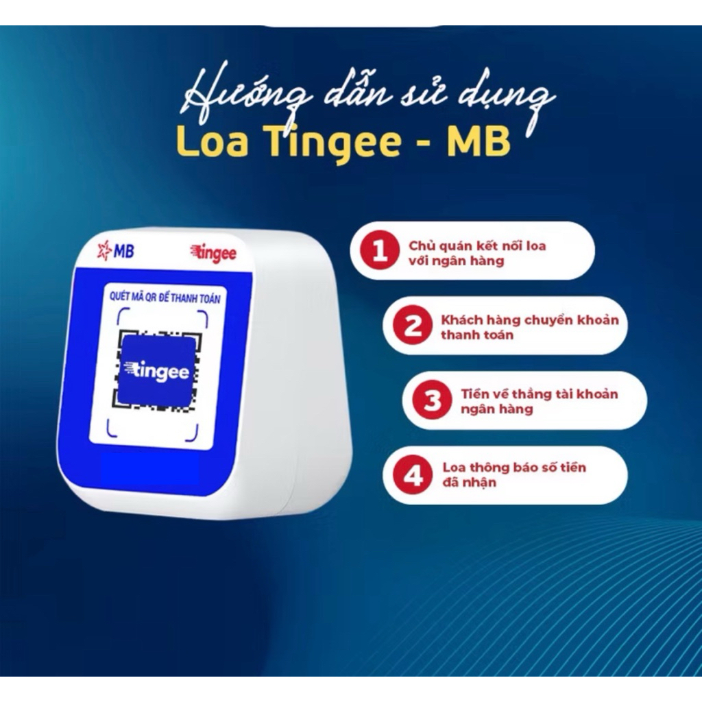 Loa đọc thông báo chuyển khoản MB dành cho mọi cửa hàng, về trực tiếp TKNH MB I Chính hãng bảo hành 12 tháng