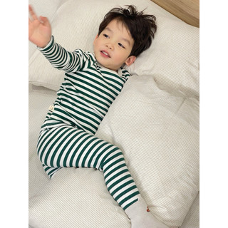 Bộ thu đông cho bé trai bé gái Batala Kids, SET GIỮ NHIỆT CỔ VIỀN TRẮNG KẺ 5 MÀU CHO BÉ từ 10-25kg