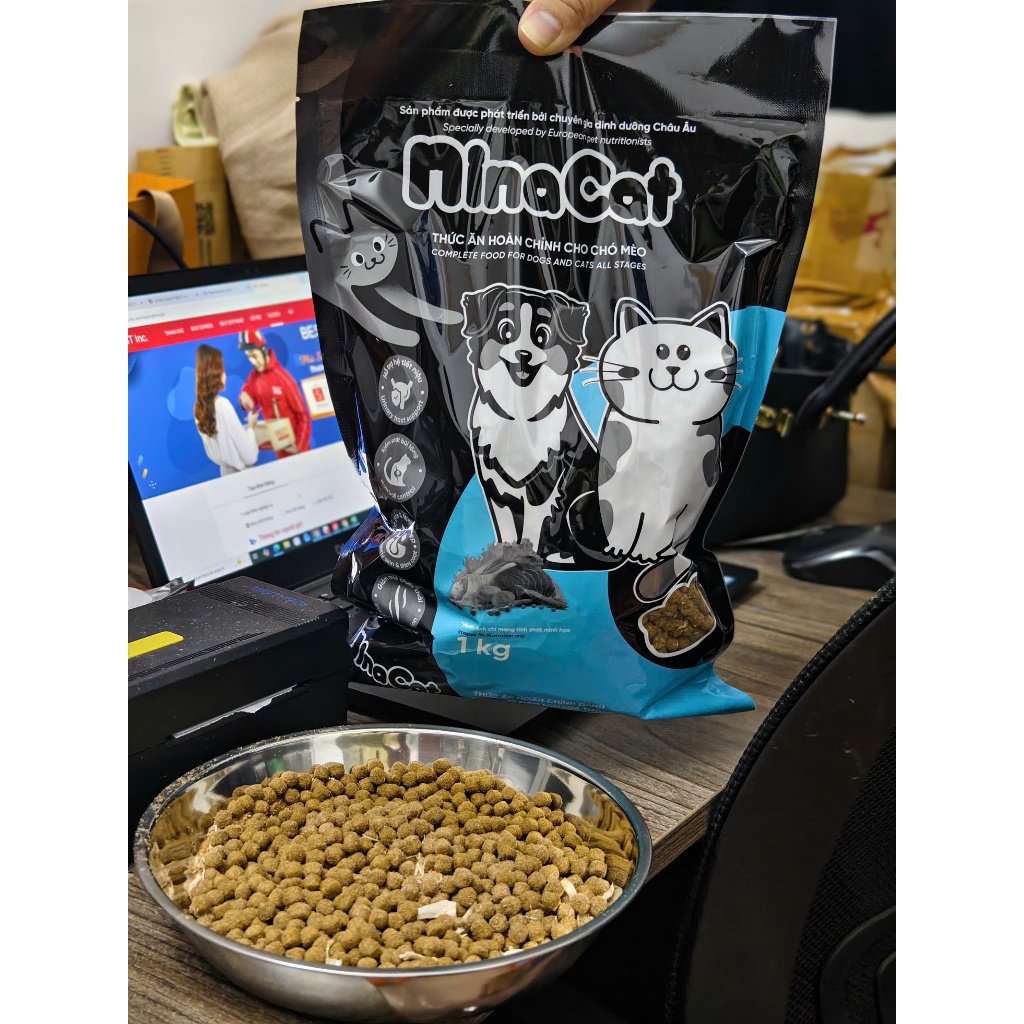 GIÁ HỦY DIỆT-Hạt dinh dưỡng cho chó mèo Ninacat (CAM ĐEN XANH). SHOPEE TRỢ GIÁ