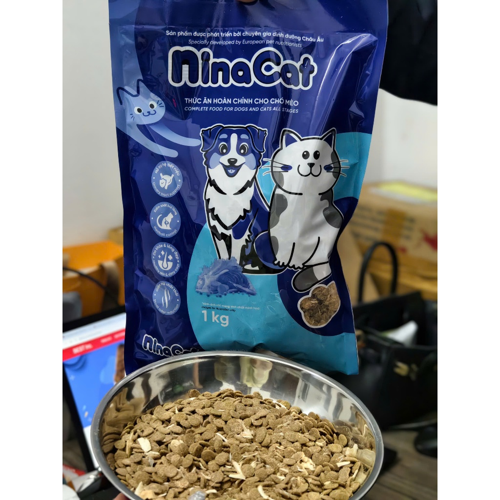 GIÁ HỦY DIỆT-"Hạt dinh dưỡng chất lượng cao cho mèo Nina Cat ( túi xanh)  SHOPEE TRỢ GIÁ