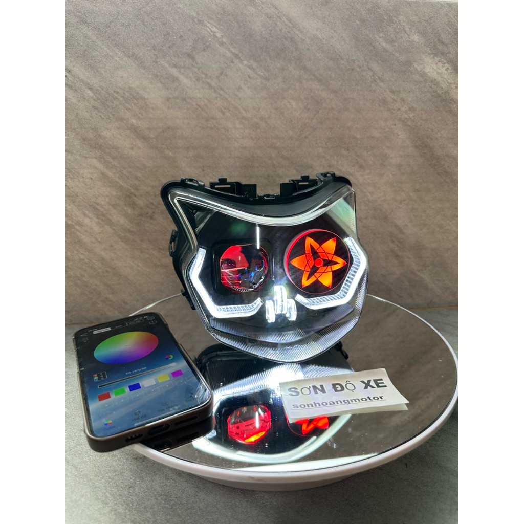 Pha Vision 2021-2025  Độ Bi 1.5 + Vòng Xoay Relegan ( Chính Hãng ) Mắt Quỷ Đổi Màu + 3D trắng ( Bảo Hành 24 Tháng