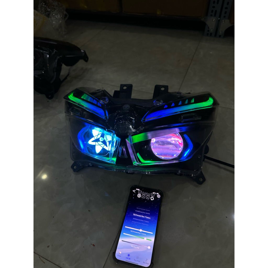 Pha Vario Độ Sẵn Bi Cầu 3.0 E11+ Công Xuất 70W Full App Đổi Màu + Audi Mý Đổi Màu , Lắp Đặt dễ dàng( Bảo Hành 2 năm )