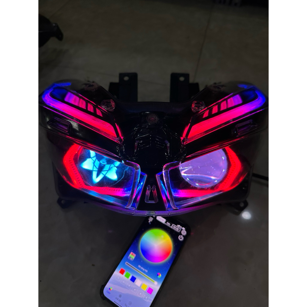 Pha Vario Độ Sẵn Bi Cầu 3.0 E11+ Công Xuất 70W Full App Đổi Màu + Audi Mý Đổi Màu , Lắp Đặt dễ dàng( Bảo Hành 2 năm )