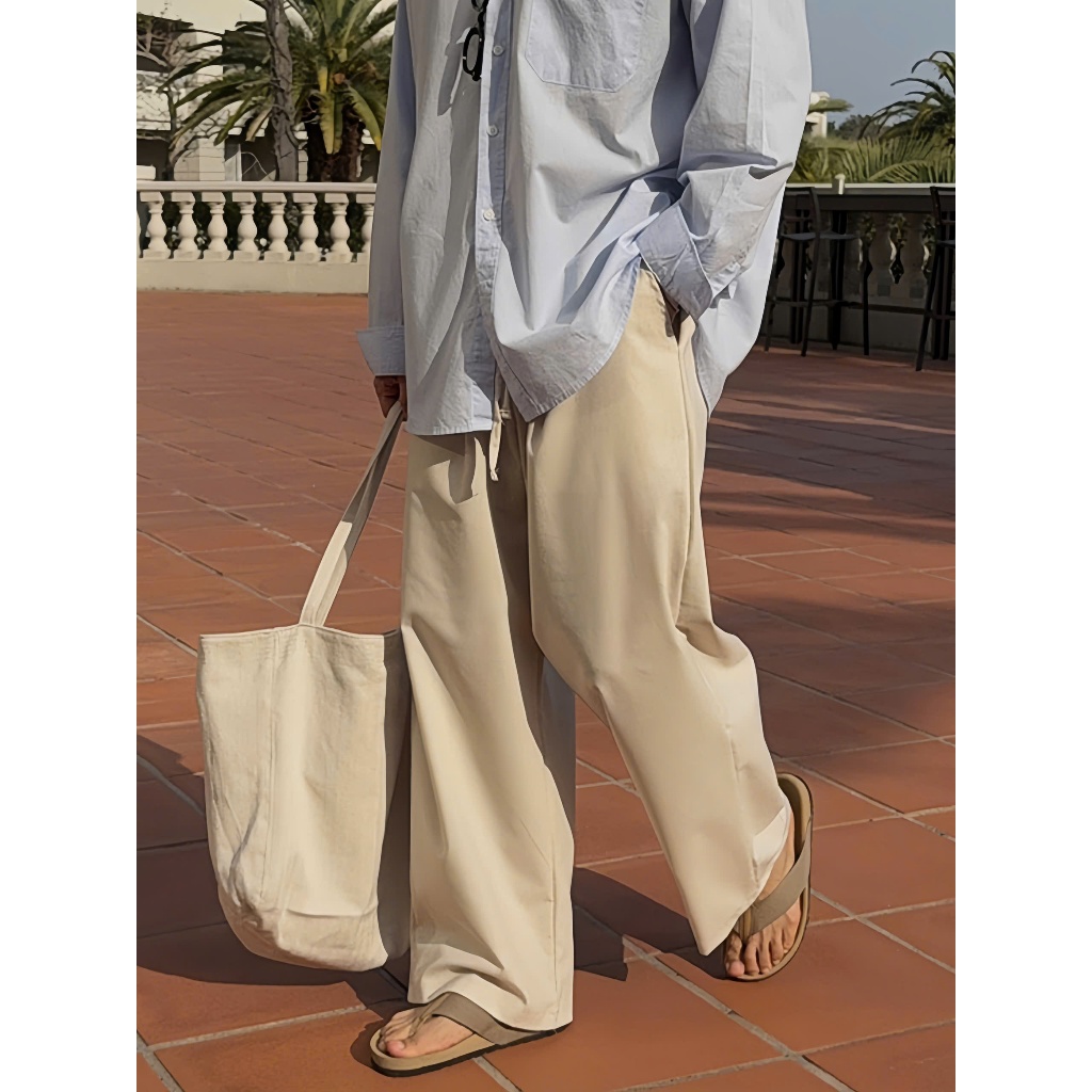 XẢ HÀNG Quần dài suông linen nam Out.3r S22 vải Linen Premium form ống suông lưng chun dây rút | BigBuy360 - bigbuy360.vn