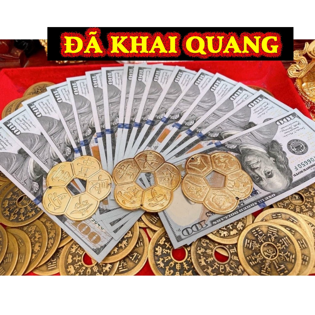 [HỎA TỐC] Đồng Xu Hoa Mai 5 Cánh Đồng Mạ Vàng Bỏ Bóp Ví Phong Thuỷ Tài Lộc May Mắn , Quà Tết