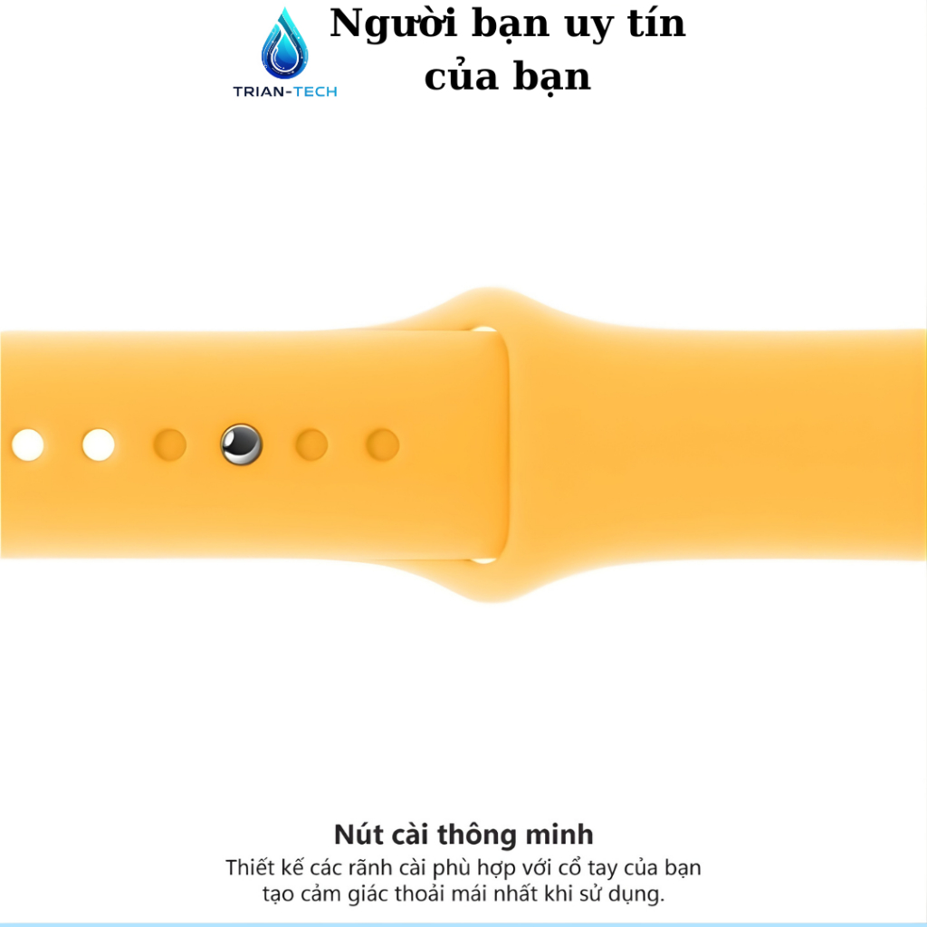 Dây silicon chống bám bẩn cho đồng hồ iWatch 49mm 45mm 44mm 41mm 42mm TRIAN TECH