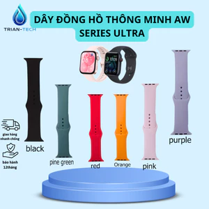 Dây silicon chống bám bẩn cho đồng hồ iWatch 49mm 45mm 44mm 41mm 42mm TRIAN TECH