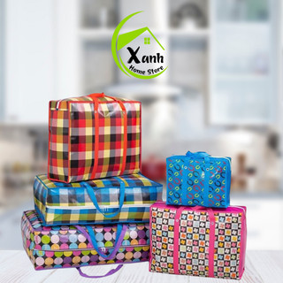 Túi Vải Bạt Đựng Quần Áo, Chăn Màn Siêu To Chống Ẩm Mốc - Túi Bạt Dứa Đựng Chăn Bông Có Khóa Kéo GD21
