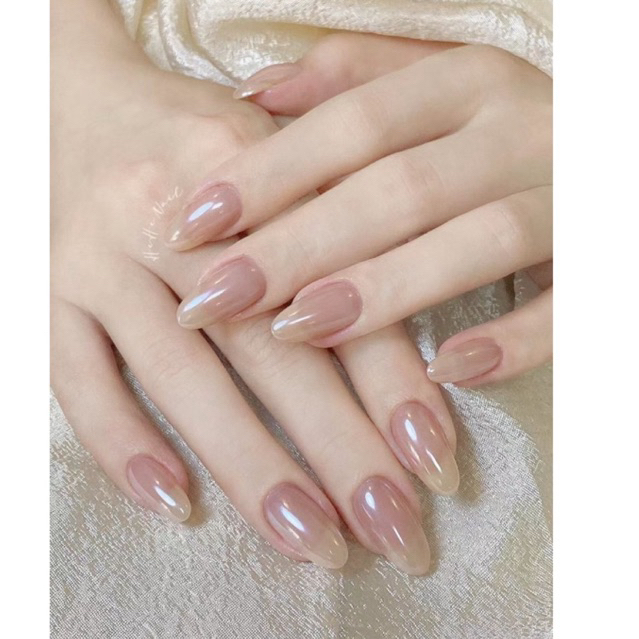 ( HỎA TỐC) S13 NAIL BOX THẠCH NUDE TRÁNG GƯƠNG, NAIL BOX TRÁNG GƯƠNG SCONAIL