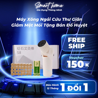 Máy Xông Ngải Cứu Massage Thư Giãn, Giảm Mệt Mỏi Kèm Ngải Và Tinh Dầu Tặng Bản Đồ Huyệt Đạo