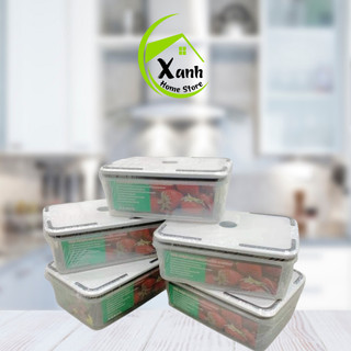 Hộp Đựng Thực Phẩm 5 Chiếc Để Tủ Lạnh Đa Năng GD202 - Set 5 Nhựa Đựng Thực Phẩm Phong Cách Nhật Bản