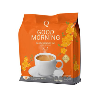 1 Bịch cà phê sữa hoà tan 3in1 Good Morning Trần Quang - 24 gói coffee có đường