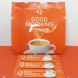 1 Bịch cà phê sữa hoà tan 3in1 Good Morning Trần Quang - 24 gói coffee có đường