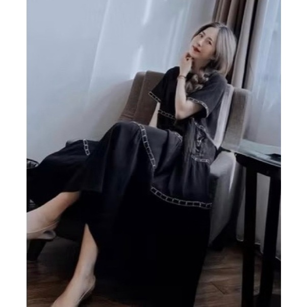 Váy Babydoll Dáng Suông Nữ Tính, Thiết Kế Đường Viền Nổi Sang Trọng, Phù Hợp Đi Dạo Phố, Tiệc Tùng Bầu mặc được T1126G