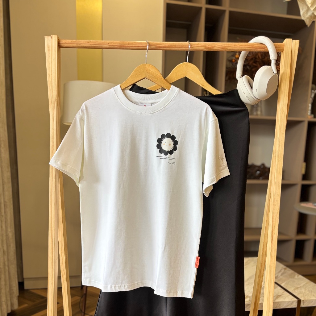 Áo thun basic CSLAVIE – cotton mềm không nhăn, form chuẩn unisex – trắng đen hồng xanh - Áo oversize