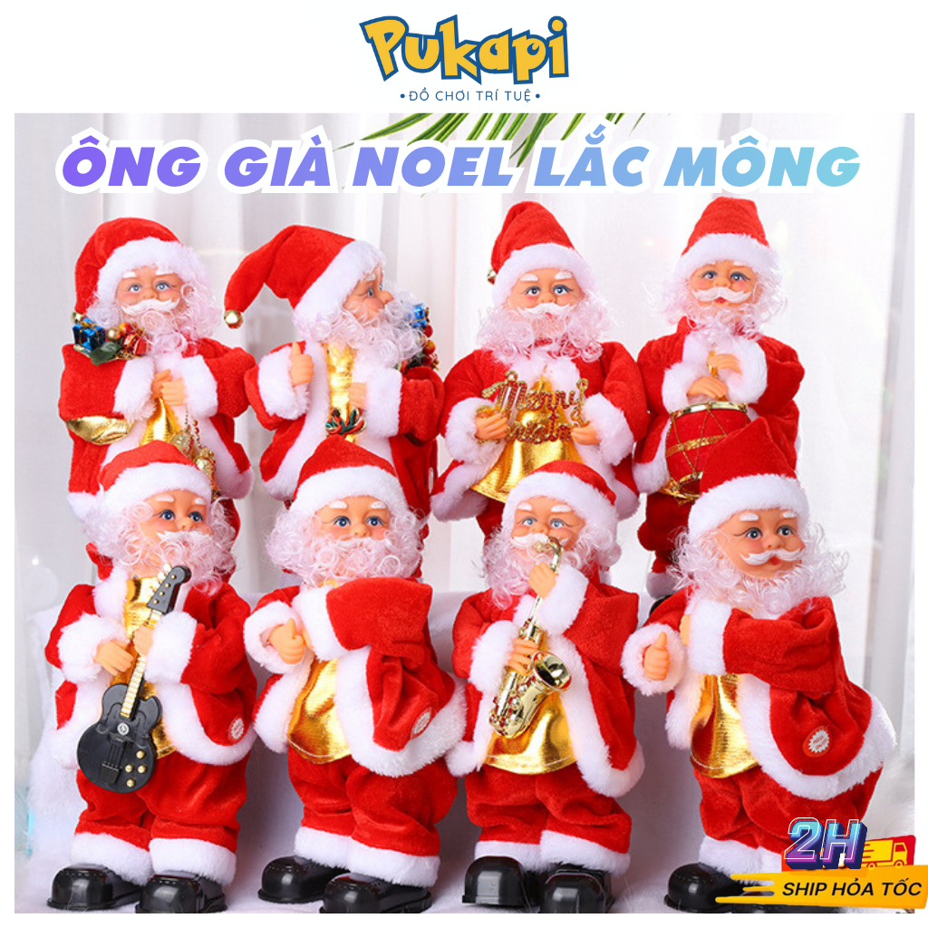 Đồ Chơi Ông Già Noen Lắc Mông Noel Nhảy Dù Nhào Lộn  Dễ Thương Có Nhạc Trang Trí Giáng Sinh Lễ Hội-Đồ Chơi Cho Bé PUKAPI