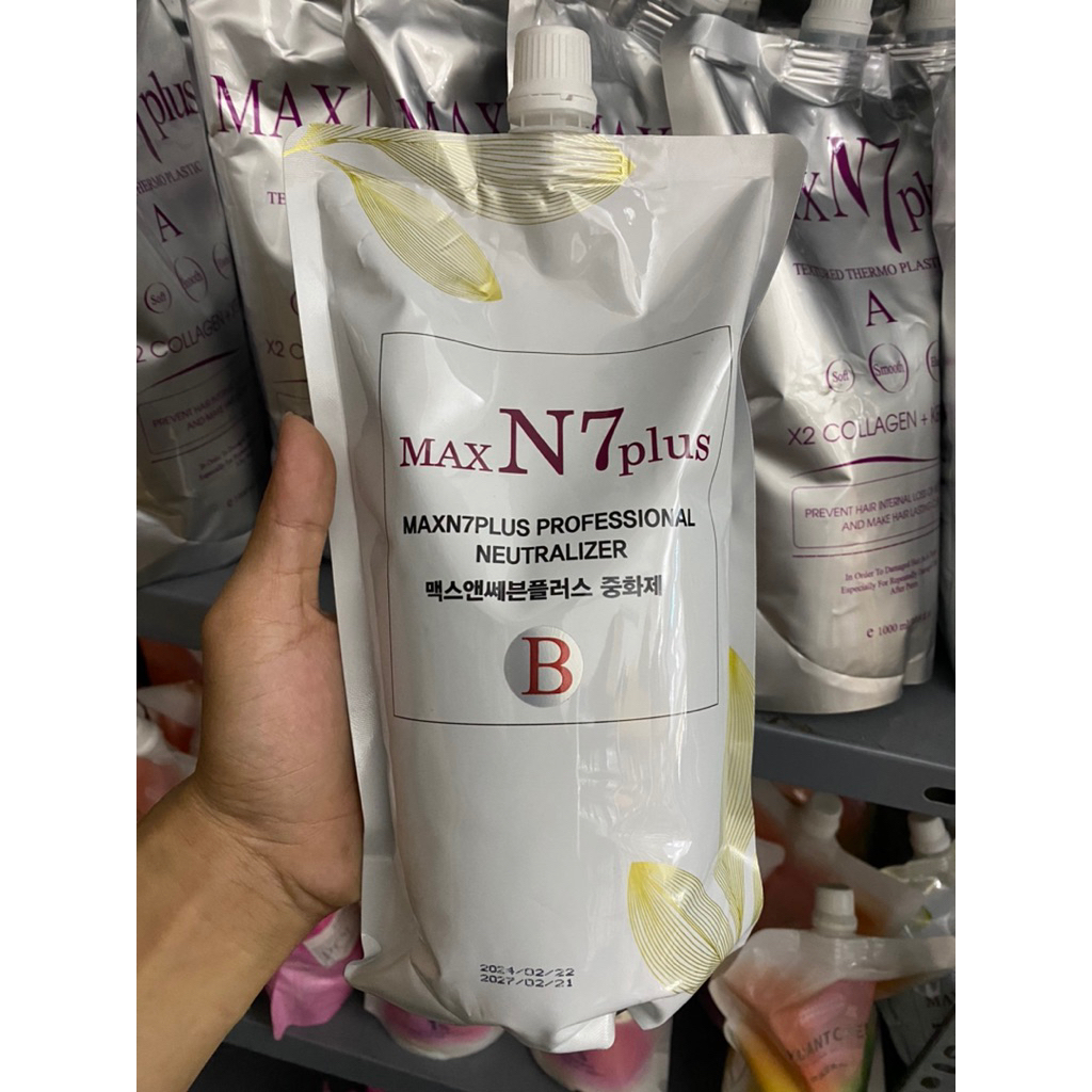 Thuốc uốn MaxN7 Plus chính hãng 1000ml - Công nghệ 3D tạo xoăn đẹp mắt & phục hồi tóc hư tổn Collagen Mùi thơm dịu nhẹ