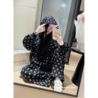 SET NỈ ÁO MŨ MIX QUẦN ỐNG XUÔNG SAO HOT