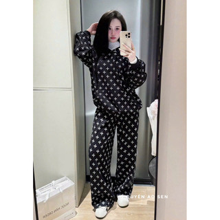 SET NỈ ÁO MŨ MIX QUẦN ỐNG XUÔNG SAO HOT