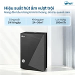 Máy hút ẩm Block nhập khẩu FUJIE HM-924ED Loại bỏ ẩm ướt 24l/ngày, màng lọc HEPA và có kết nối wifi — ảnh 2