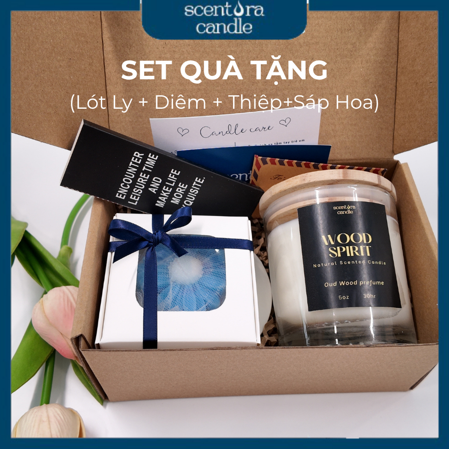 Nến thơm phòng Scentora Candle 180gram giúp thơm phòng thư giãn, làm quà tặng