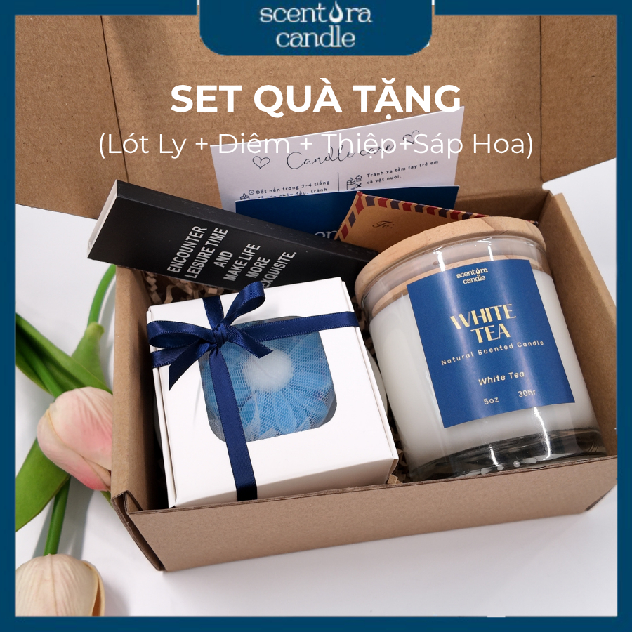 Nến thơm phòng Scentora Candle 180gram giúp thơm phòng thư giãn, làm quà tặng