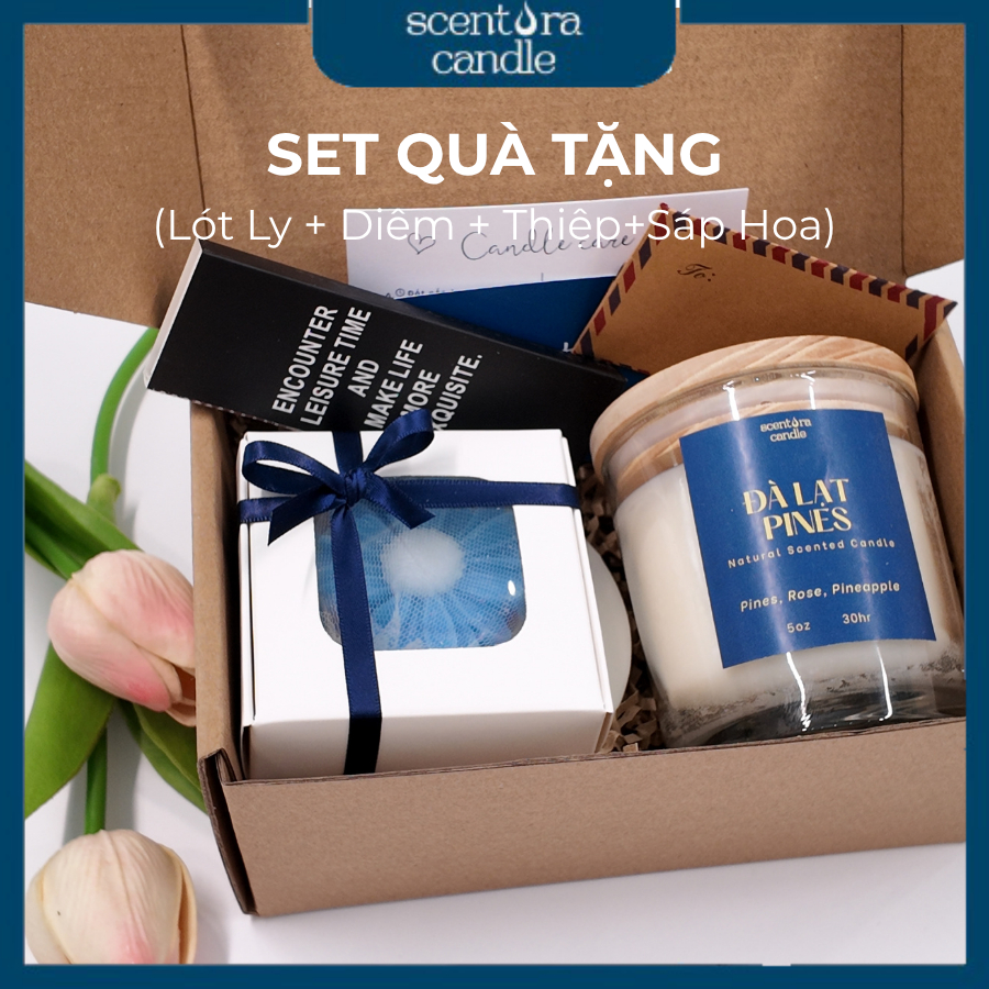 Nến thơm phòng Scentora Candle 180gram giúp thơm phòng thư giãn, làm quà tặng