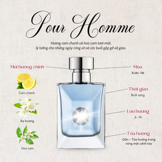 Nước Hoa Nam Ver-sace Pour Homme - Hương Cam Chanh Tươi Mát - Nam Tính