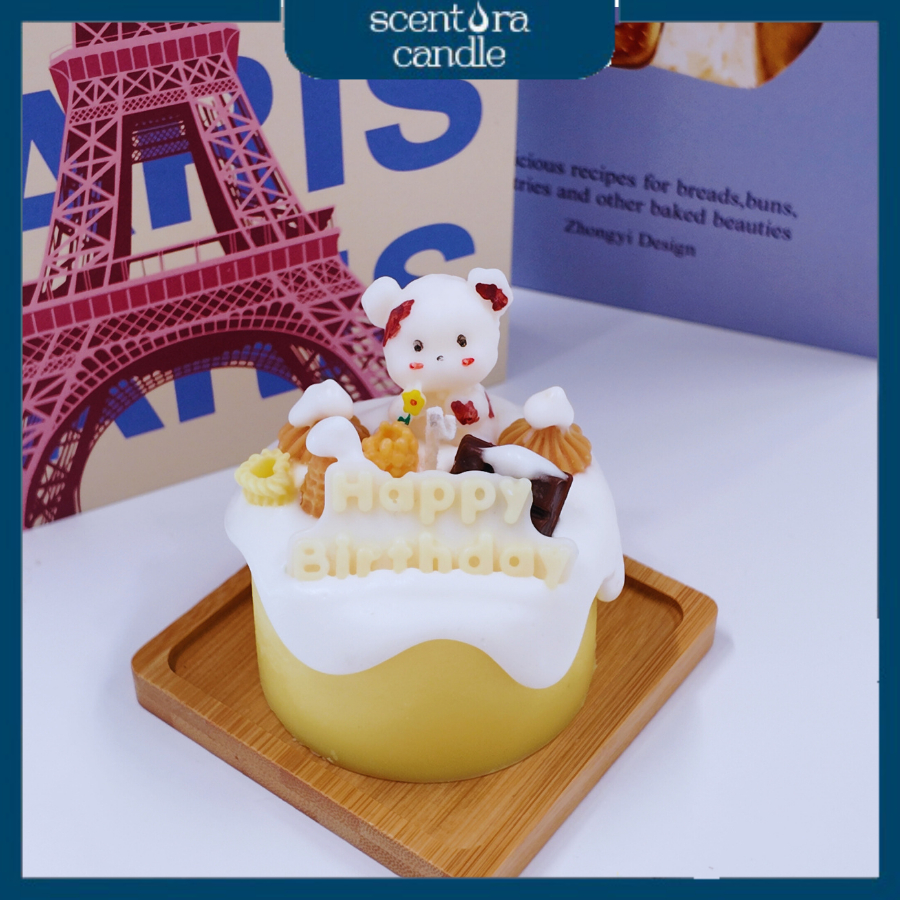 Nến thơm Bánh sinh nhật - Bánh Ngọt Scentora Candle, Decor trang trí phòng, quà tặng, quà sinh nhật