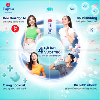 Thùng 48 Túi Nước Uống Ion Kiềm Giàu Hydrogen Cao Cấp Fujiwa Dạng Túi Bạc 270ml - Detox Nhanh Chống Oxy hoá Mạnh