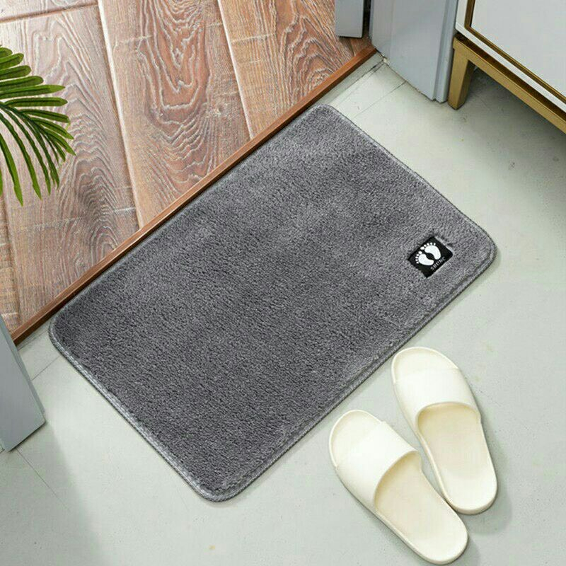 Thảm Nỉ Lau Chân Hình Chữ Nhật Và Hình Thú 3D Lông Mềm Mịn, Dày Dặn, Đế Chống Trơn Trượt 40x60cm