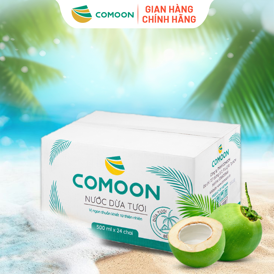 [THÙNG 24 Chai] Nước Dừa Tươi COMOON 500ml - Hương vị tự nhiên - Giải ...