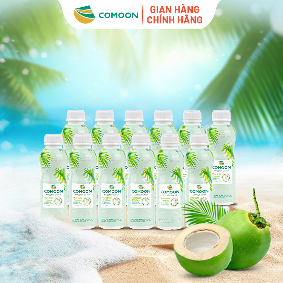 [LỐC 12 Chai - TẶNG 1 CHUỐI SẤY] Nước Dừa Tươi COMOON 500ml - Hương vị ...