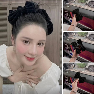 kẹp tóc nơ bọc nhung full kẹp size 14cm phong cách nữ tính nhẹ nhàng-video shop quay