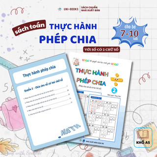 Sách Toán Tư Duy Combo 3 cuốn Thực Hành Phép Chia Dành Cho Trẻ từ 7-10 tuổi