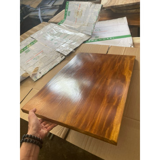 Bàn Gỗ me tây (Vuông-Dày 3.4cm): 50x50cm 60x60cm (sơn 1 mặt)