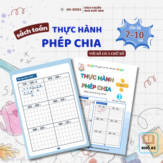 Sách Toán Tư Duy Combo 3 cuốn Thực Hành Phép Chia Dành Cho Trẻ từ 7-10 tuổi