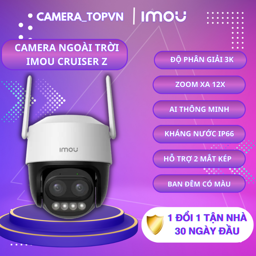 Camera Imou Cruiser Z. 3K-5MP, Zoom 12x, xoay 360,camera wifi xoay 360 ...