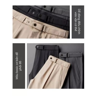 Quần Short Nam Cao Cấp, Quần Short Tây Nam Có Đai Chỉnh Eo Sidetab Vải Tuyết Mưa Không Bai Xù S06