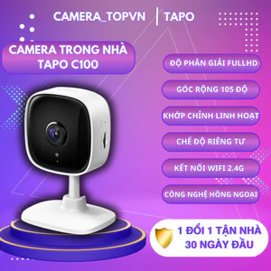 Camera TAPO c100, cố định góc rộng, độ phân giải 1080 full HD, đàm thoại 2 chiều, cảnh báo cói hú