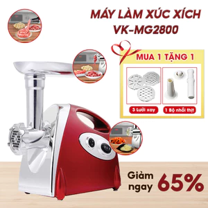 Máy xay thịt Venko VK-MG2800 Xay Nạp Xưởng, làm xúc xích, Máy Xay Công Xuất Lớn Chất liệu INOX 304