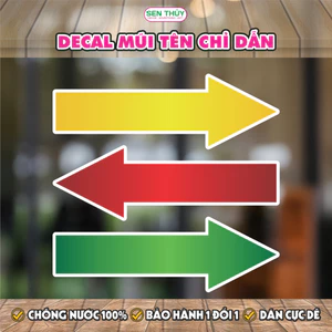 Decal Mũi Tên Chỉ Dẫn Chống Nước - Hình Dán Mũi Tên Hướng Dẫn Đường, Decal Mũi Tên Sẵn Keo Dán - DCBB040