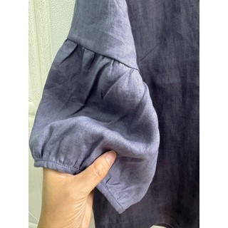 Áo kiểu nữ tay phồng, chất LINEN TƯNG WASHED. JUNE LINEN. A33